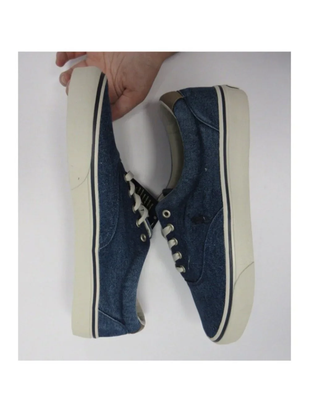 Polo Ralph Lauren Sneakers 11.5 D Keaton Pony Denim Low Top Boat Shoes